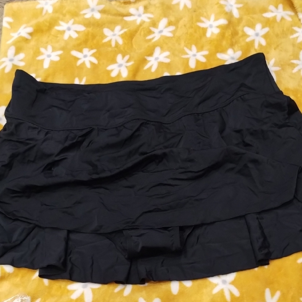 Black Ruffled bathing suit bottoms